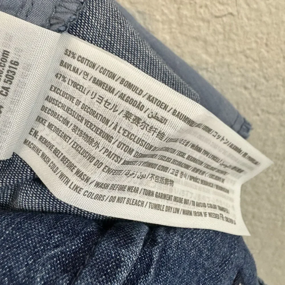 Abercrombie & Fitch womens sack jeans wide leg button‎ fly high waist size S
